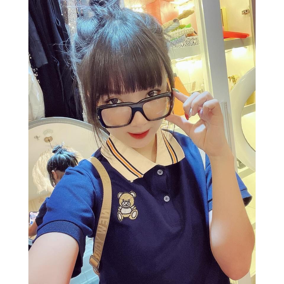 Áo polo nam gấu con tay lỡ, áo thun nam ngắn tay cổ bẻ chất cá xấu Cotton P01 | BigBuy360 - bigbuy360.vn