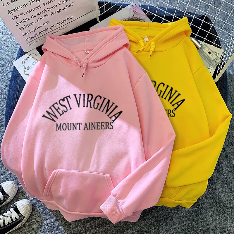 Áo Nỉ Hoodie In Chữ WEST VIRGINIA Phong Cách  Áo From Rộng Unisex Style Ulzzang HOT TREND BB HOODIE