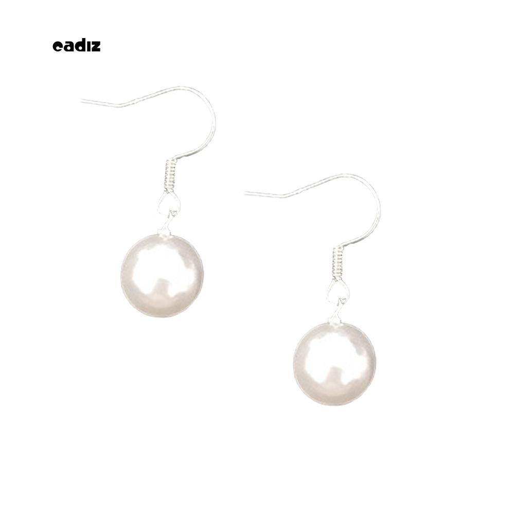 Khuyên tai ngọc trai nhân tạo 8mm thiết kế thanh lịch sang trọng