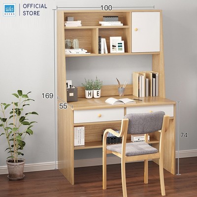 [Chỉ giao lắp tại TP.HCM] Bàn Học, Làm Việc Với Thiết Kế Đơn Giản Kèm Kệ Sách Nhiều Ngăn SIB Decor BLV13