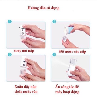Máy phun sương tạo ẩm Nano mini (máy xông mặt phun sương)