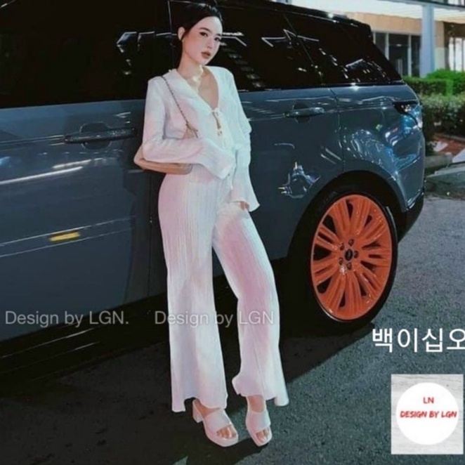 Set áo croptop thắt dây