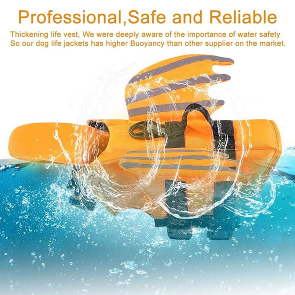 Áo phao sọc phản quang nhiều màu sắc có tay cầm trọng lượng nhẹ nhiều kích thước dành cho cún dùng chèo thuyền đi biển