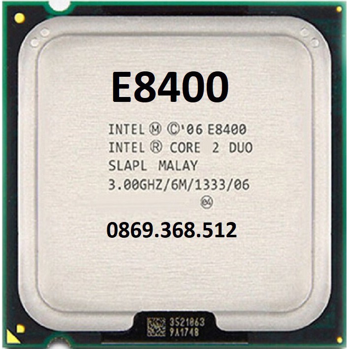 Chip E8400 Q6600 Q8200 Q8400 socket 775 lắp main g31 g41 BH 12 tháng 95