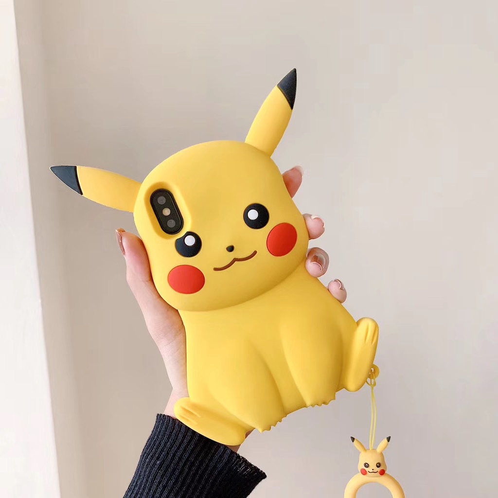 Ốp Điện Thoại In Hình Pikachu Cho Iphone 11 12 13 Pro Max 7 8 Plus X XS XR