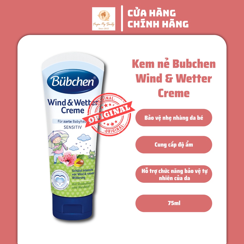Kem dưỡng da chống nẻ Bubchen Wind & Weather Cream 75m cho bé từ sơ sinh
