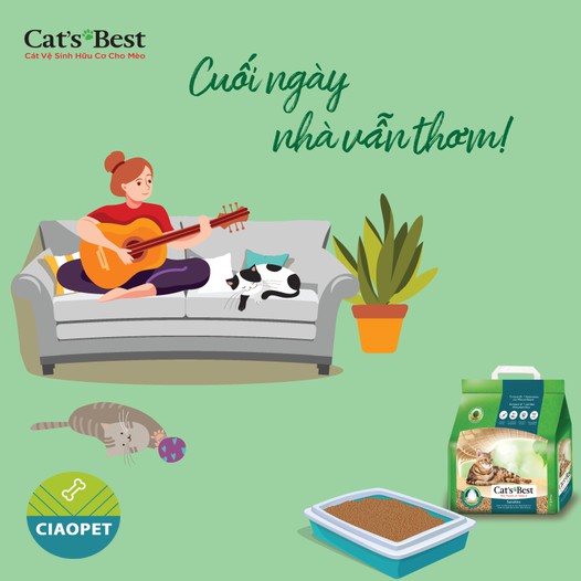 [8L] Cát vệ sinh hữu cơ cho mèo - Cat's Best Sensitive (2.9kg)