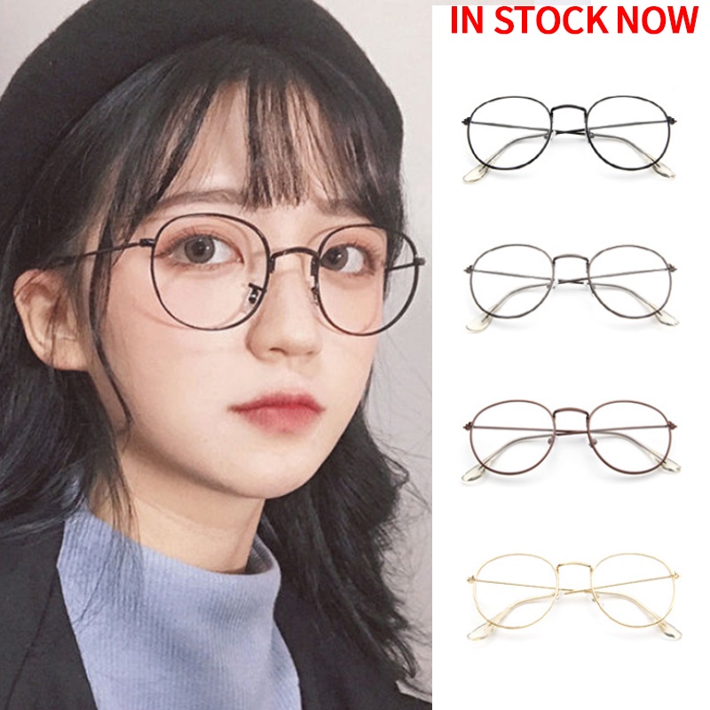 Kính mát gọng kim loại chống bức xạ phong cách Hàn Quốc cổ điển thời trang sành điệu cho nam và nữ