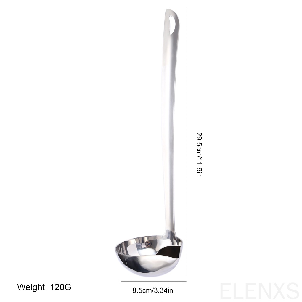 Muỗng múc súp lọc dầu bằng thép không gỉ chống bỏng cho nhà hàng