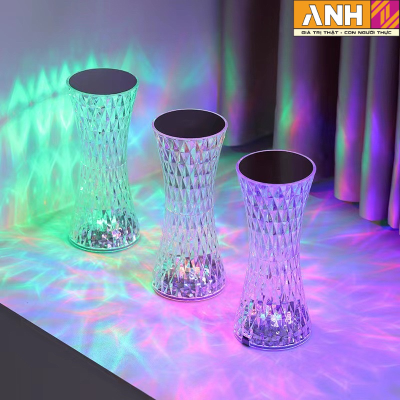 Đèn ngủ, Đèn trang trí, Pha Lê Cảm Biến RGB 16 màu phong cách Châu Âu nhiều mẫu mã  phòng khách phòng ngủ phòng game