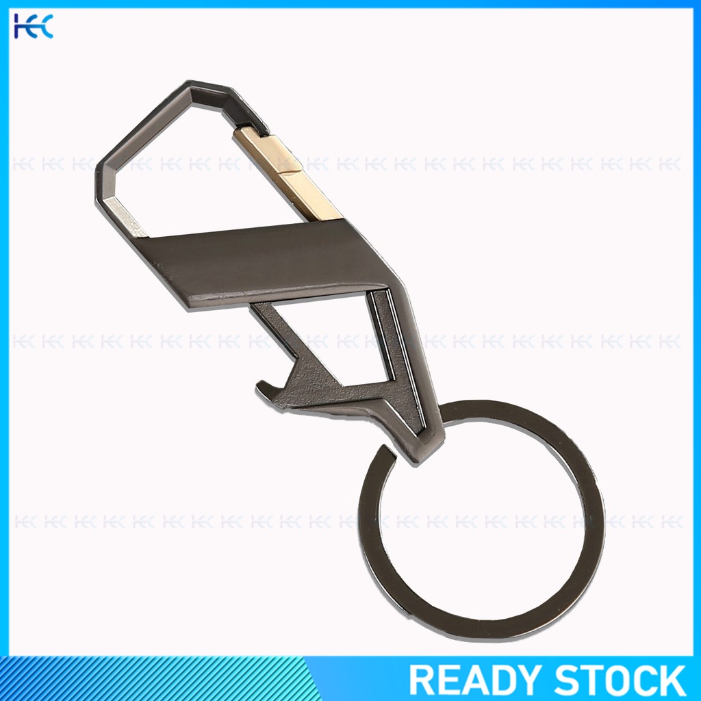 Móc khóa kiêm dụng cụ khui nắp chai bằng kim loại thời trang cho nam