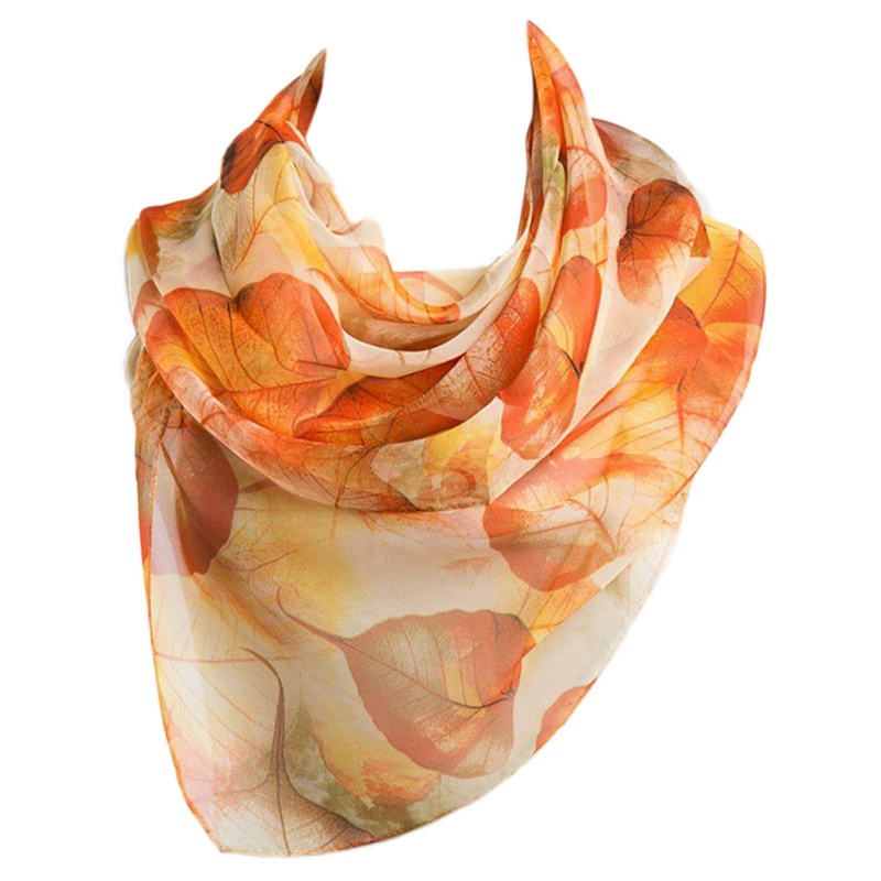 Khăn Choàng Hồi Giáo Dài 160x50cm In Họa Tiết Lá Cây Cho Nữ