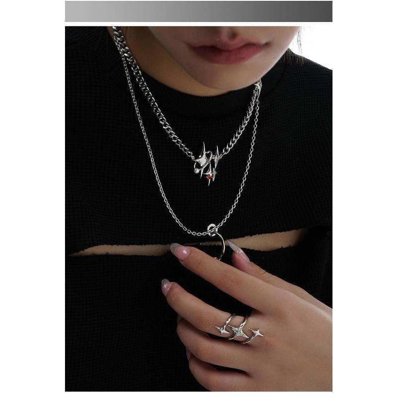 Nhẫn mở hình ngôi sao kết hợp các hành tinh SUMIYAKI cao cấp cho cặp đôi