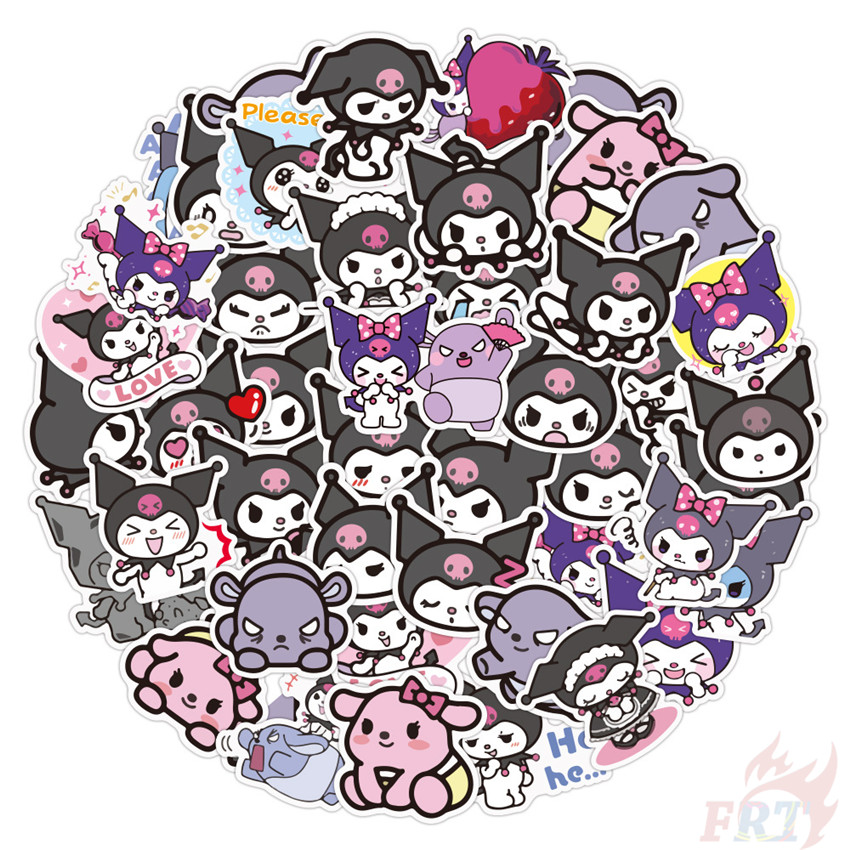 ❉ Kuromi Series 03 - Sanrio Stickers ❉ 50Pcs/Set DIY Waterproof Decals Doodle Stickers