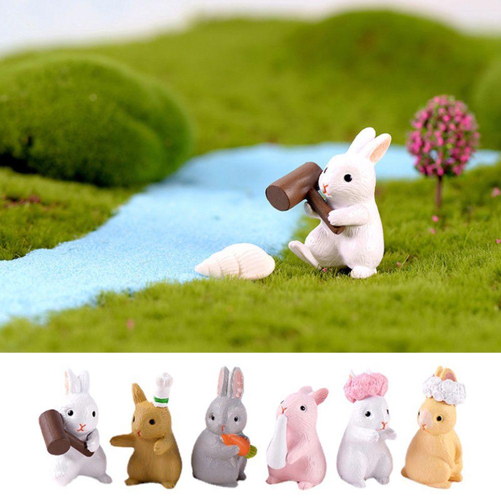 Bộ 12 Tượng Thỏ Mini Trang Trí Tiểu Cảnh