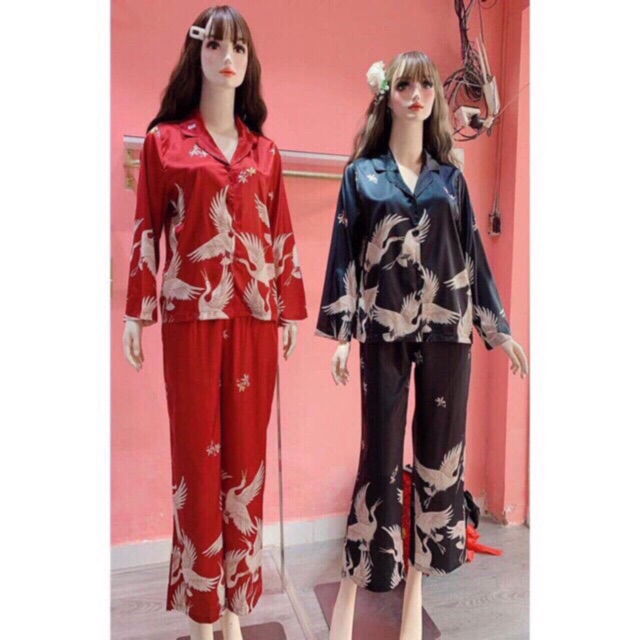 [MẪU MỚI HOT] Đồ Ngủ Nữ 💖 Bộ Pijama Lụa Tay Ngắn Dễ Thương 💖 Hãng có sẵn SLL | BigBuy360 - bigbuy360.vn