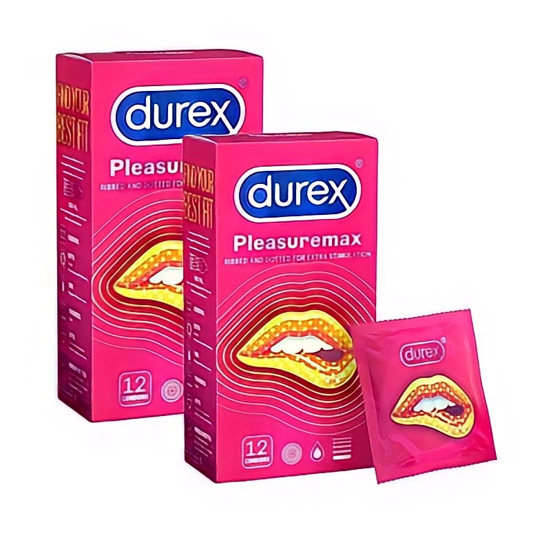 12 Bao Cao Su Durex Pleasuremax  Chất Lượng
