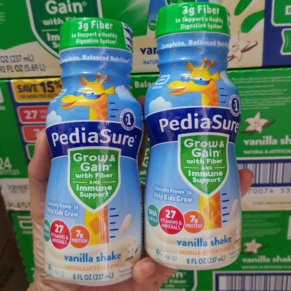 Sữa nước Pediasure Grow&amp;gain dành cho bé còi biếng ăn - 237ml: Mỹ (thùng 24 chai)