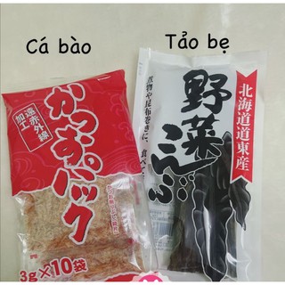 Cá bào khô và tảo bẹ nhật bản
