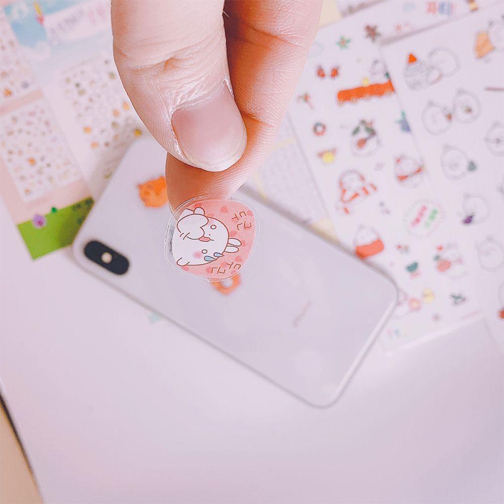 Miếng Dán Hình Thỏ Molang AUGUSTINA Kawaii Dễ Thương Trang Trí Điện Thoại Sổ Tay
