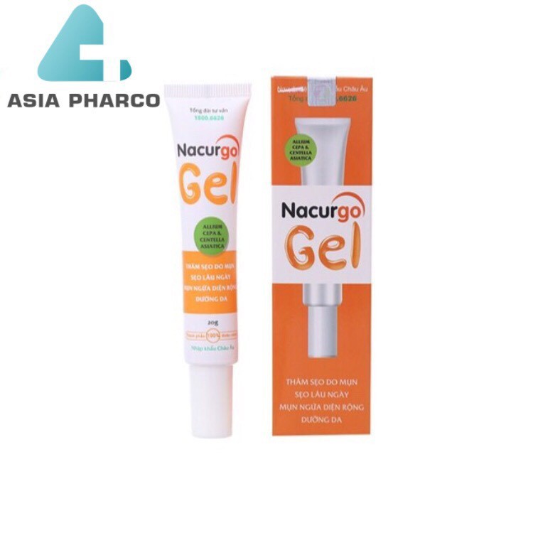 Nacurgo Gel – Mờ-Phẳng Sẹo Lồi, Lõm Do Vết Thương Mụn, Kiểm Soát Mụn, Viêm Nang Lông