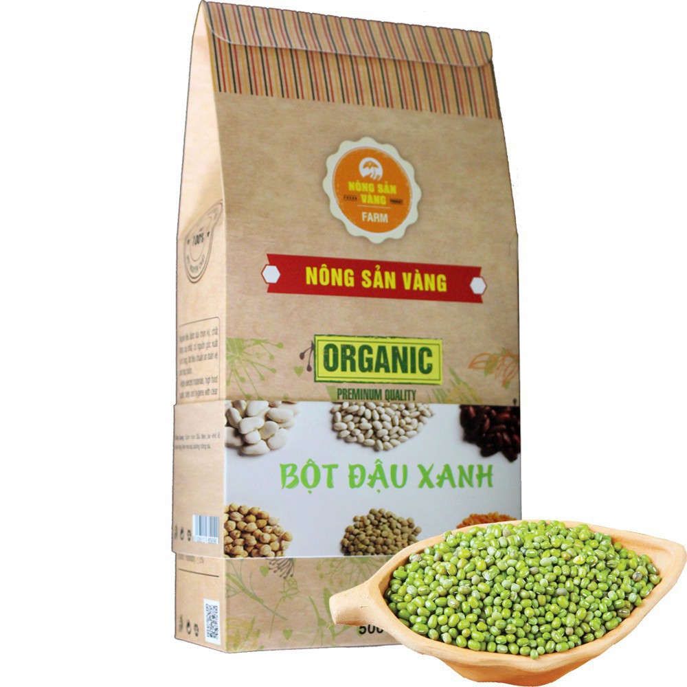 Bột đậu xanh nguyên chất 500gr - Nông Sản Vàng