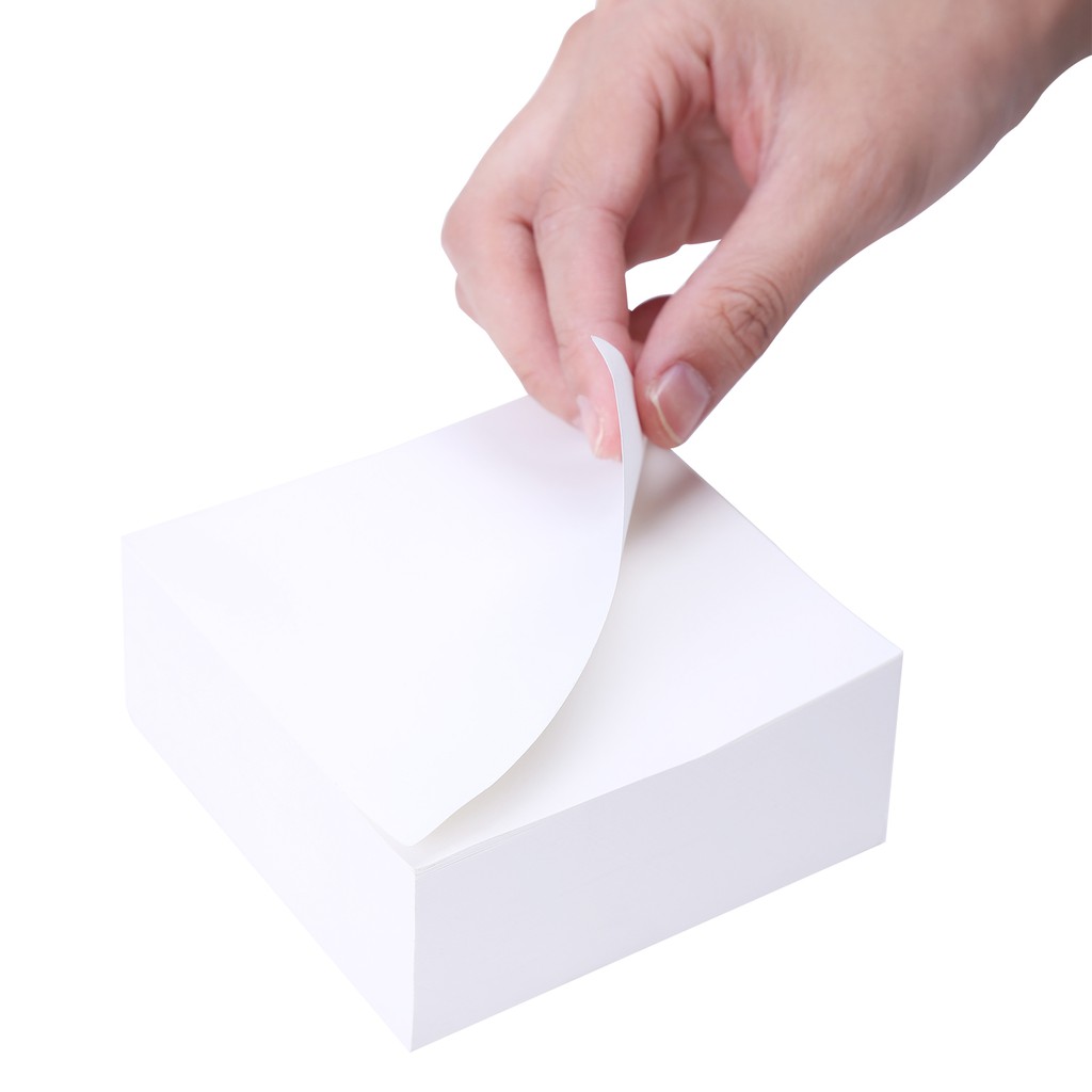 [LIFEMC02BPABAU -10% đơn 250K] Giấy nhắn Deli 98x98mm - 400 tờ - màu trắng/nâu - 1 tệp - 21708/21709