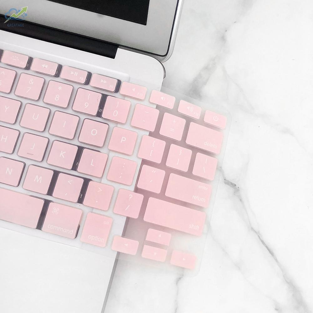 g☼TPU Keyboard Cover Dustproof Keyboard Protective Film Compatible with Apple MacBook Air 13.3 inch A1466/A1369 Pink