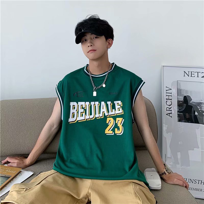 Áo Thun Bóng Rổ Không Tay Dáng Rộng In Số 24 Thời Trang Mùa Hè Thoáng Khí Size M-3Xl Cho Nam Và Nữ