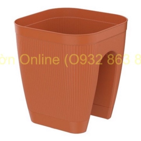 Combo 4 Chậu Nhựa Kẹp Lan Can/Ốp Lan Can/Kẹp Ban Công - Trồng Hoa Ban Công Rộng 280 x Cao 300