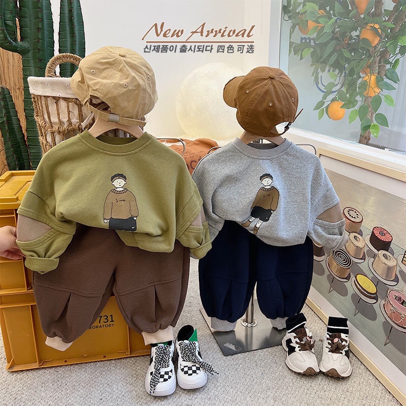 Áo Sweater Tay Dài Cổ Tròn Thời Trang Mùa Thu Mới 2022 Cho Bé Trai Và Gái