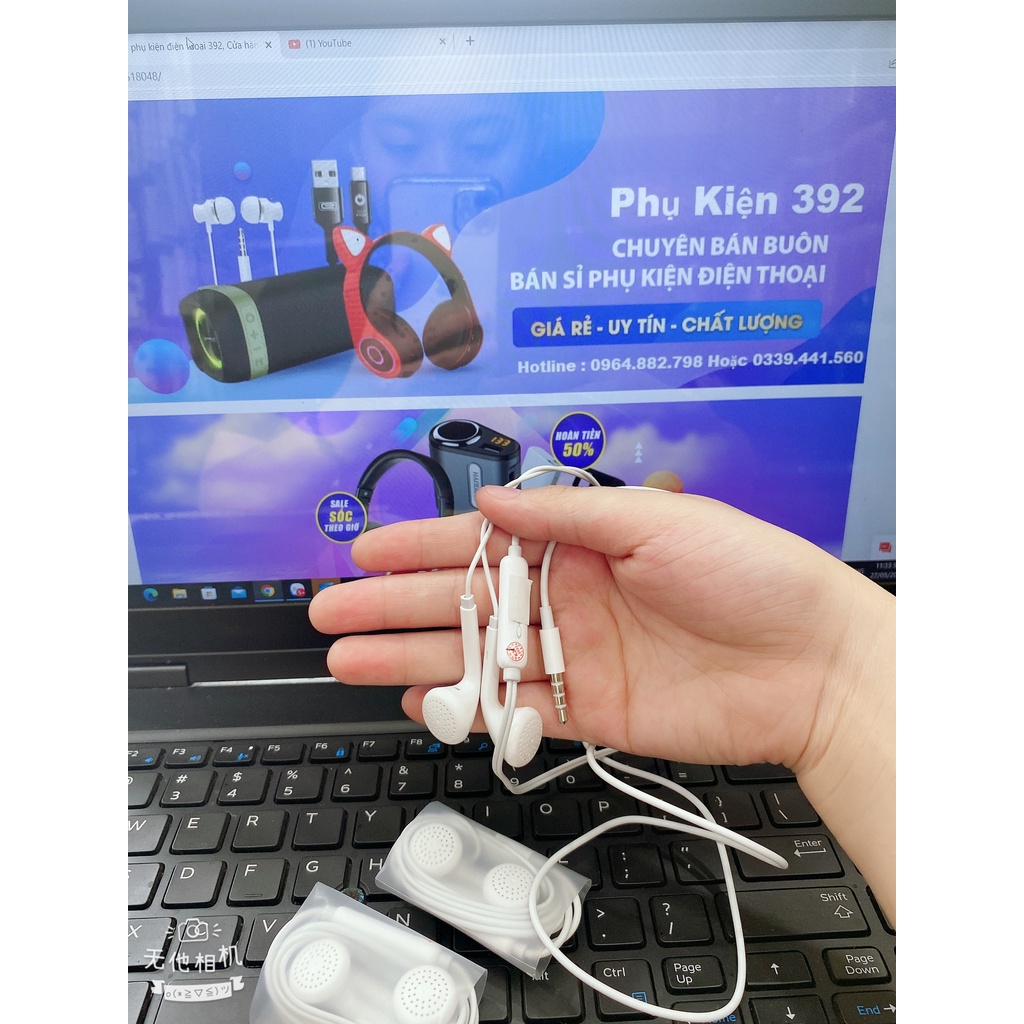 Tai Nghe Z.in O.PPO -Tai nghe có dây zi.n op Chống ồn tai nghe điện thoại jack 3.5mm.Cam kết zi.n .Bảo hành 3 tháng