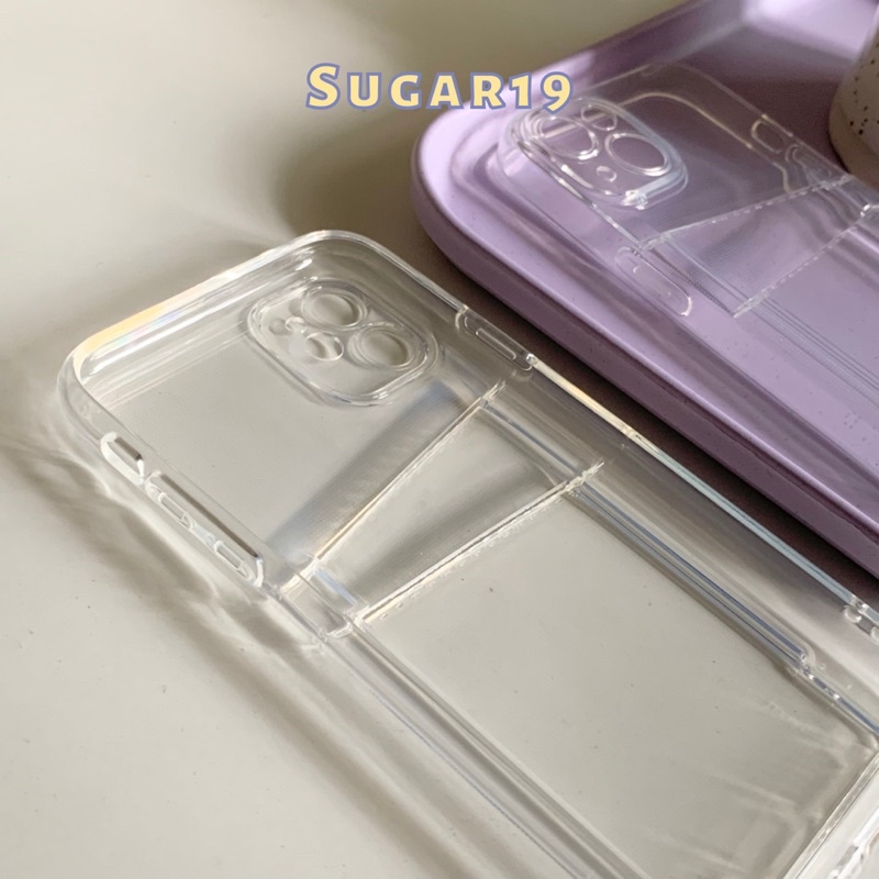 Ốp trong suốt đựng thẻ card 2 ngăn Sugar19