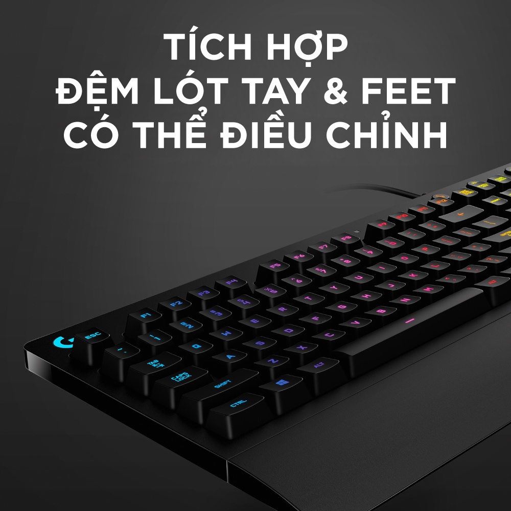 [Mã ELLOGIWL5 giảm 10% đơn 500K] Bàn phím game có dây Logitech G213 - Prodigy RGB, Full size, chống tràn bền bỉ