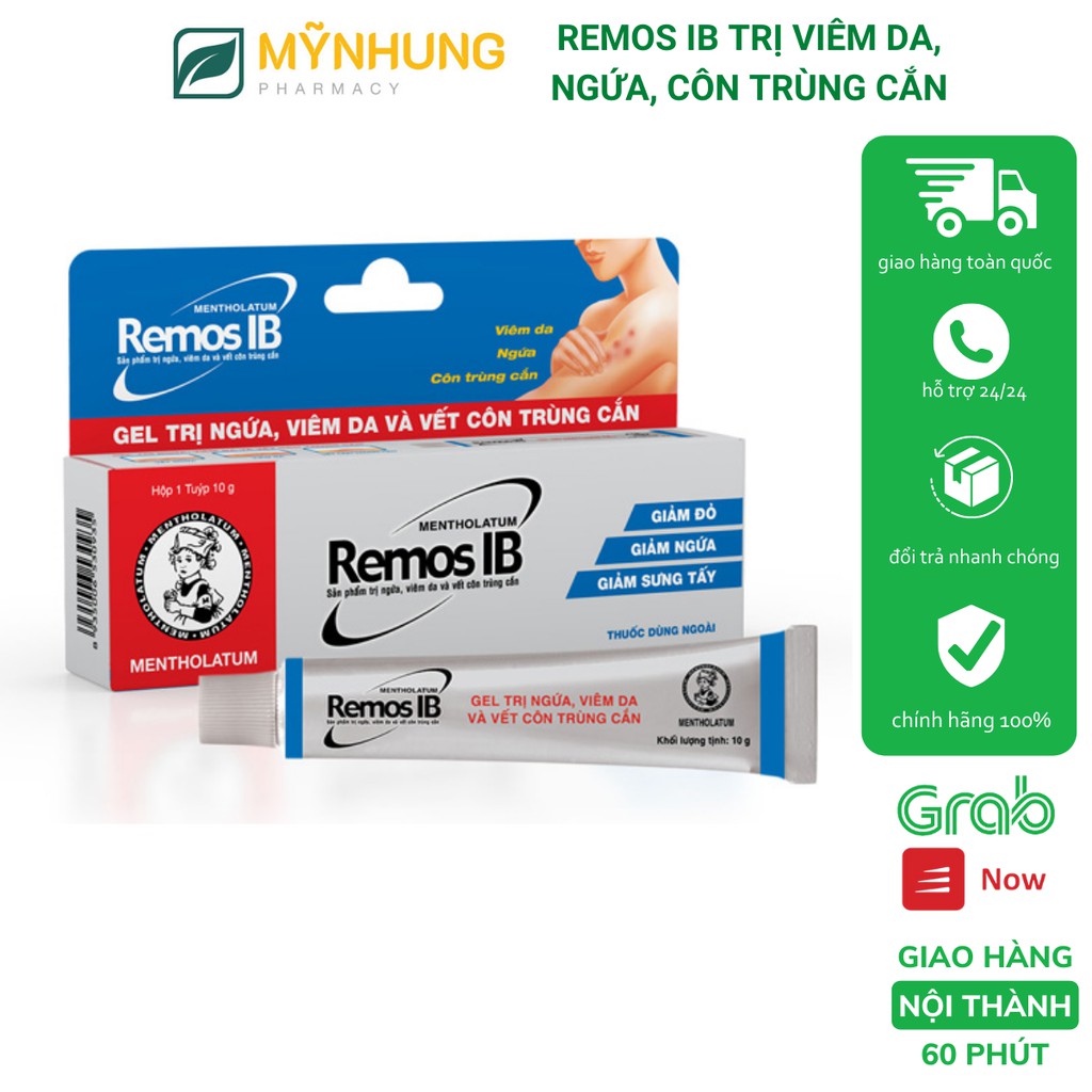 Gel bôi dịu da, giảm sưng Remos IB