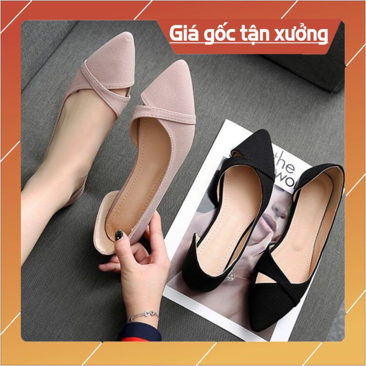 ️SIÊU SALE️GIÀY BỆT NỮ MŨI NHỌN, DÂY CHÉO HỞ EO THỜI TRANG CÔNG SỞ THƯƠNG HIỆU PAMELA MÃ B4