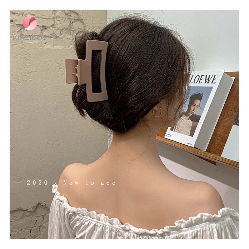 Kẹp Tóc Càng Cua Hình Chữ Nhật Hot Trend Phong Cách Hàn Quốc Nhiều Màu