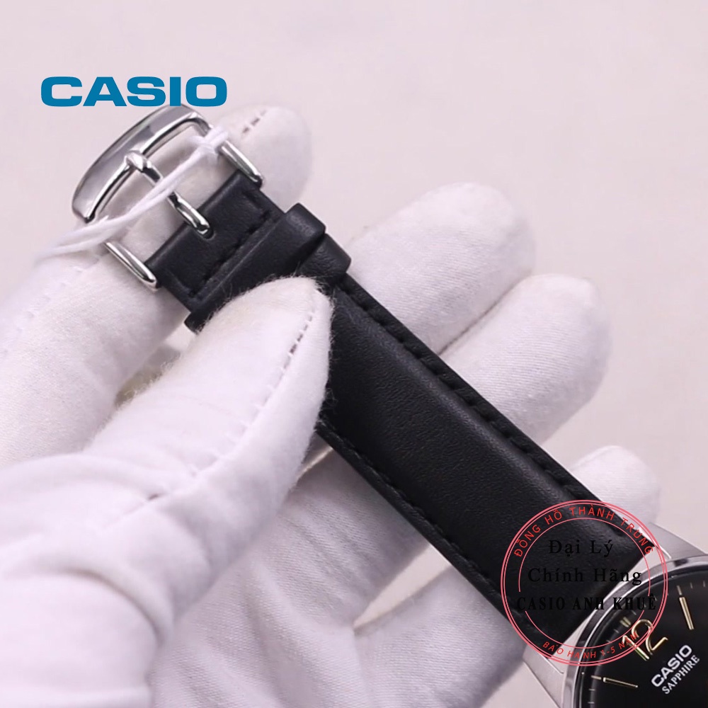 Đồng hồ nam casio MTS-110L-1AVDF mặt sapphire pin 10 năm cỡ nhỏ