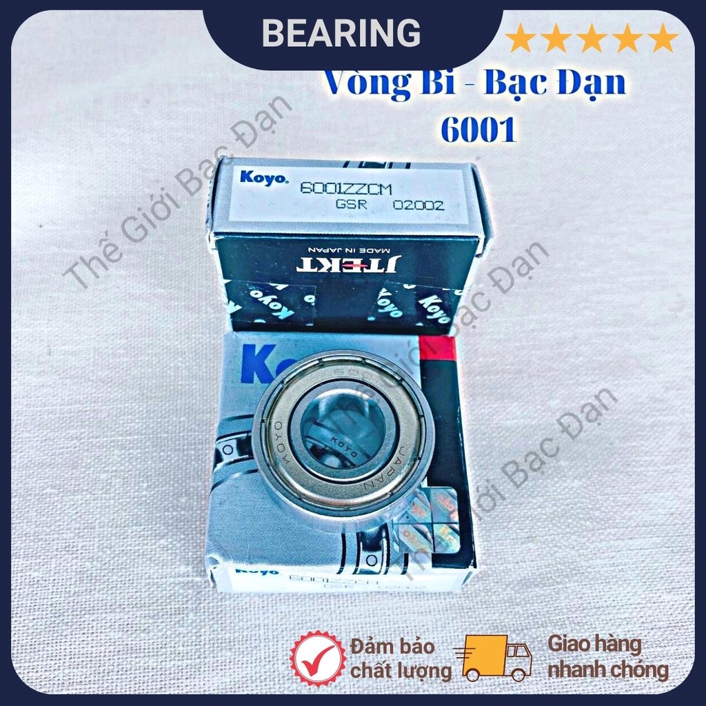 Vòng bi bạc đạn 6000,6001,6002,6003,6004 ZZCM KOYO -hàng đẹp chất lượng cao -Thế Giới Bạc Đạn