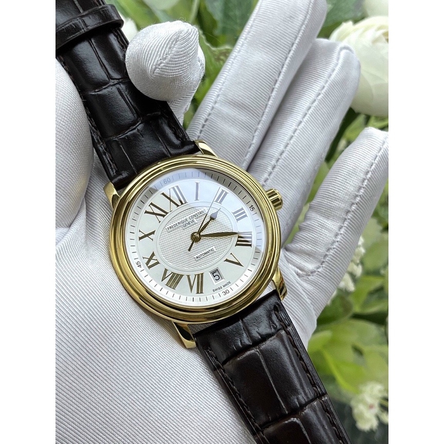 Đồng hồ nam Frederique Constants 40mm máy Automatic Thụy Sĩ, chống nước 100m, kính sapphire, dây da cao cấp
