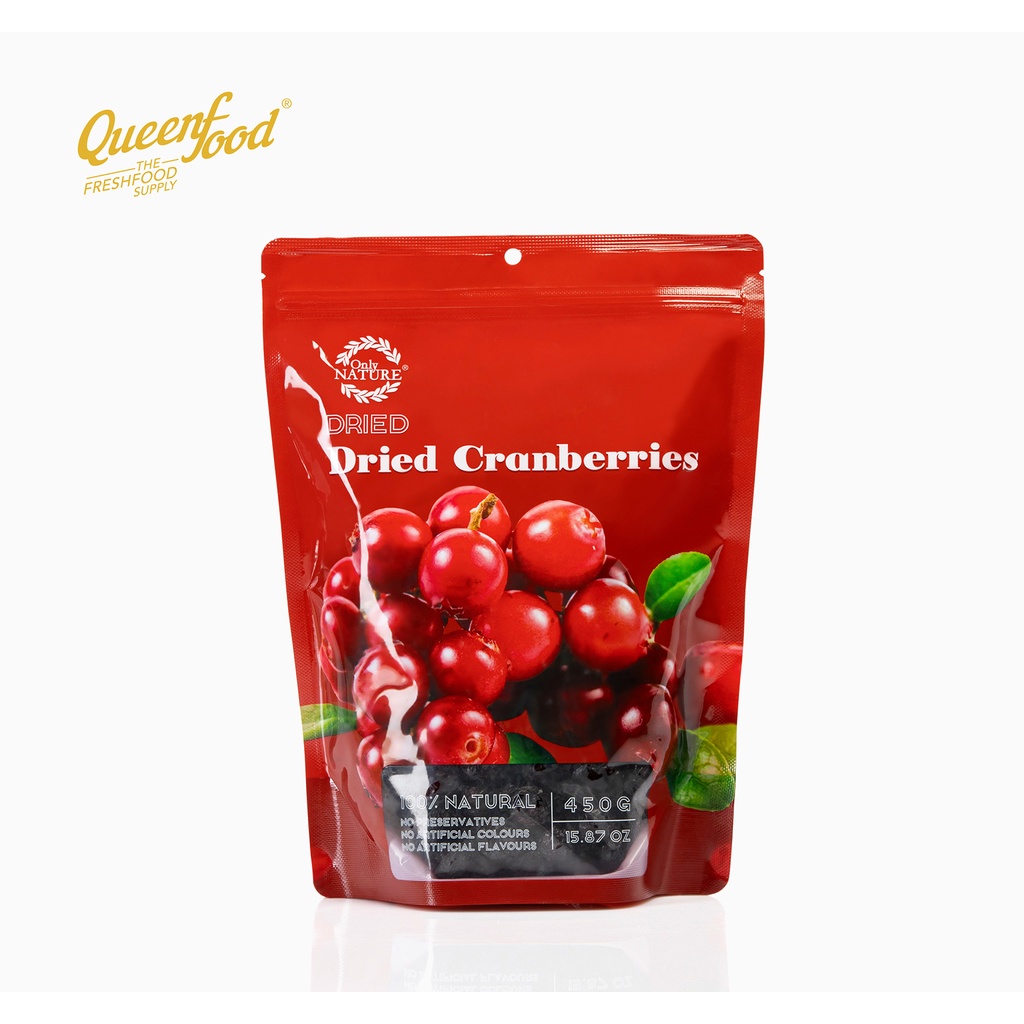 Nam Việt Quất Sấy Khô Nguyên Quả Only Nature 450g/ túi (Dried Cranberries)