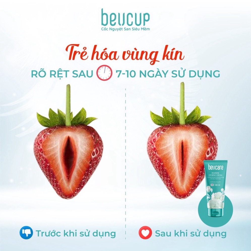 Combo 2 chai dung dịch vệ sinh phụ nữ BeUcare 100ml hương bạc hà, làm sạch dịu