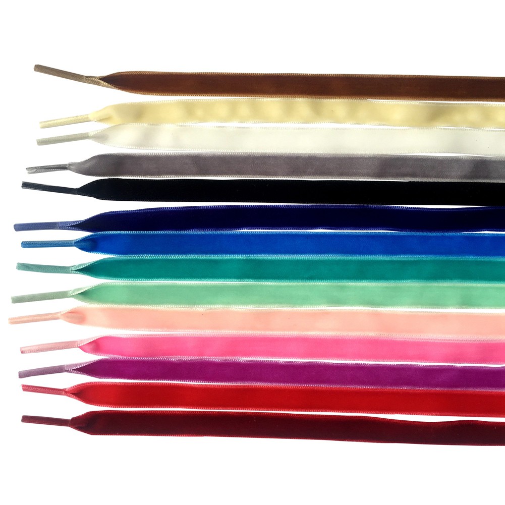 Dây Giày Nhung Dẹt Rộng 1Cm Rộng 100-120Cm Kiểu Mới