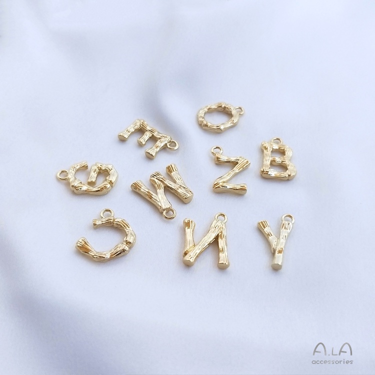 Mặt Dây Chuyền Hình Chữ Mạ Vàng 14K Cao Cấp Phong Cách Âu Mỹ Sang Trọng