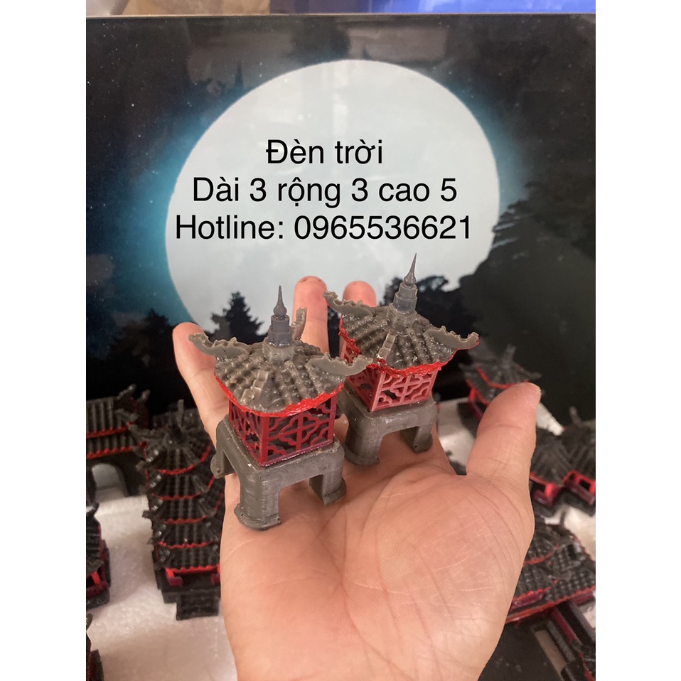 Tiểu cảnh cặp đèn, phụ kiện trang trí, bể cá, thuỷ sinh, sân vườn, hòn non bộ