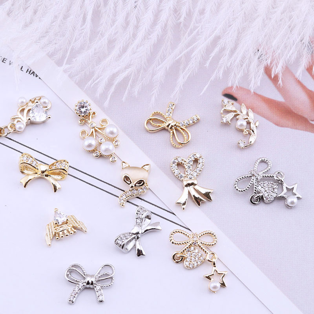 [Hàng mới về] Mặt trang sức trang trí móng tay 3D hợp thời trang