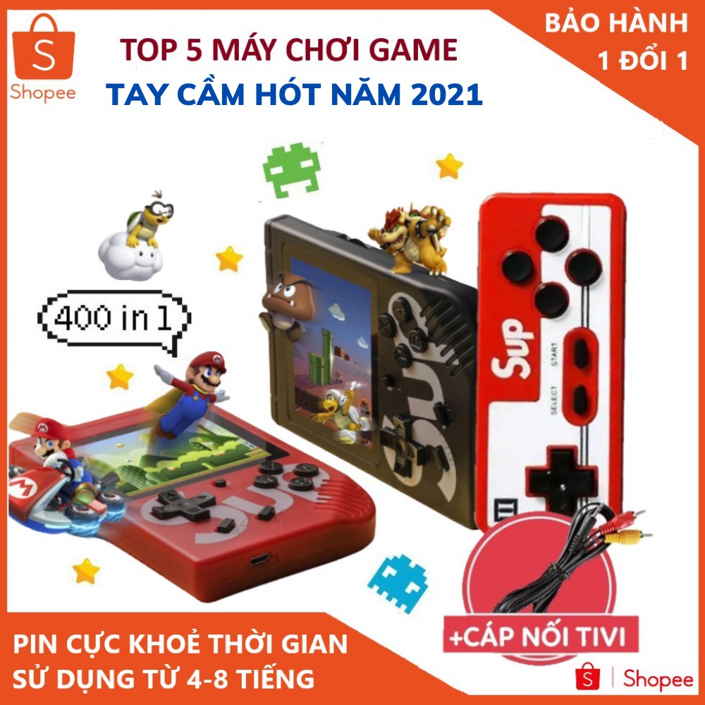 Máy Chơi Game Cầm Tay SUP 400 game + kèm tay game hỗ trợ 2 người chơi