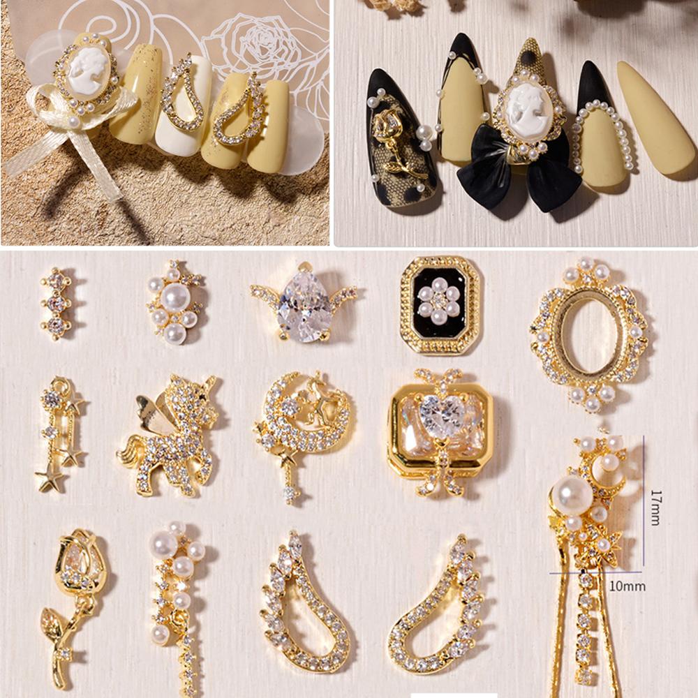 Móng Tay 3D BERNARDO|Phụ Kiện Trang Trí Móng Tay Hình Cánh Bướm / Hoa Đính Đá Lấp Lánh Sang Trọng