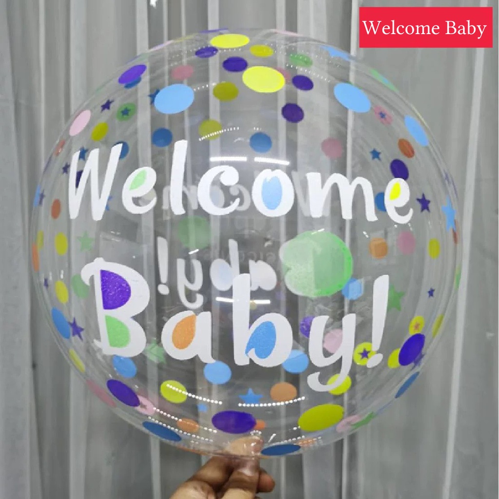 Bong Bóng Trong Suốt 20in Trang Trí Sinh Nhật, Thôi Nôi, Đầy tháng, Tiệc Tùng, Đám Cưới...