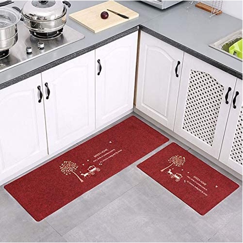 Bộ 2 tấm thảm bếp sợi cước mịn nhiều mẫu sang trọng giao mẫu ngẫu nhiên